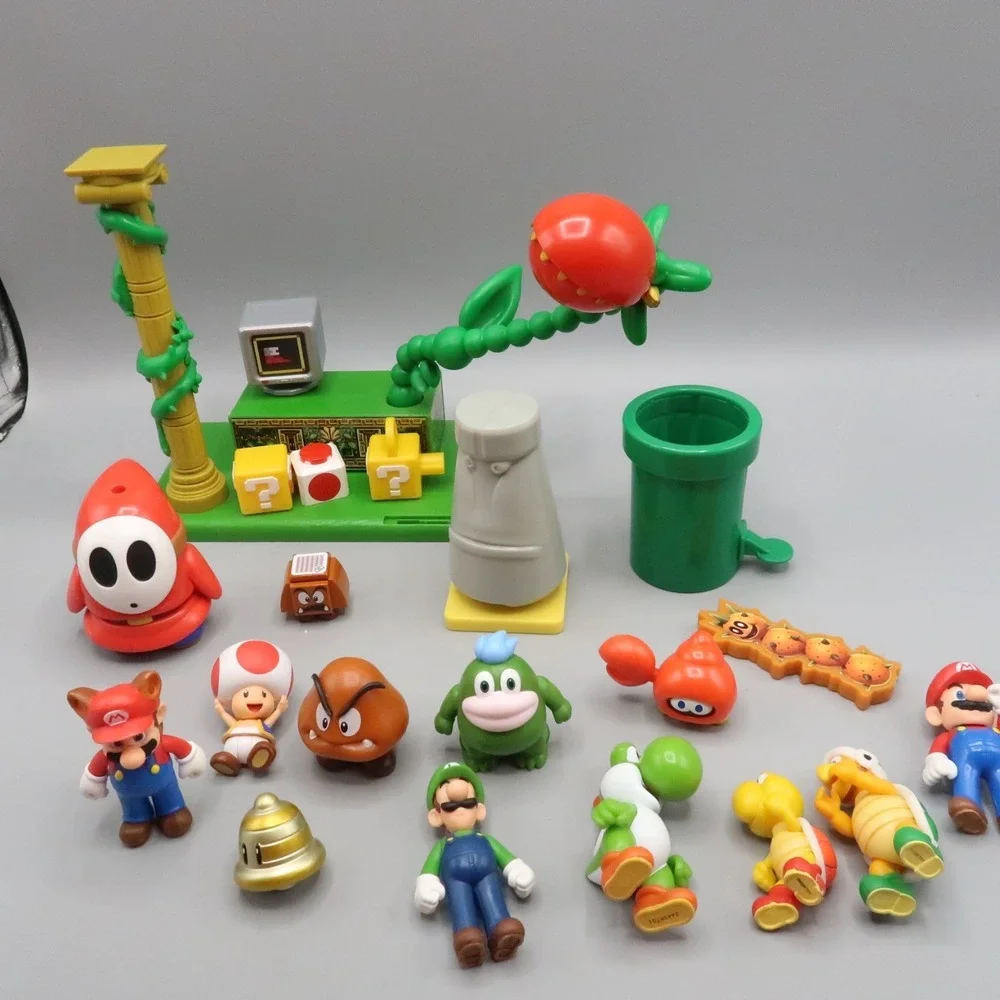 Lot of Super Mario Bros Figures Playset Pieces Yoshi Desert Diorama Piranha Plan